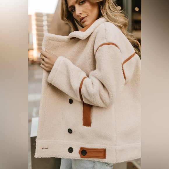 NWT Blank NYC Out of Town Pick Me Sherpa Teddy Jacket - Picture 8 of 12